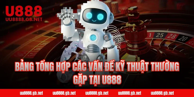 Bảng tổng hợp các vấn đề kỹ thuật thường gặp tại U888